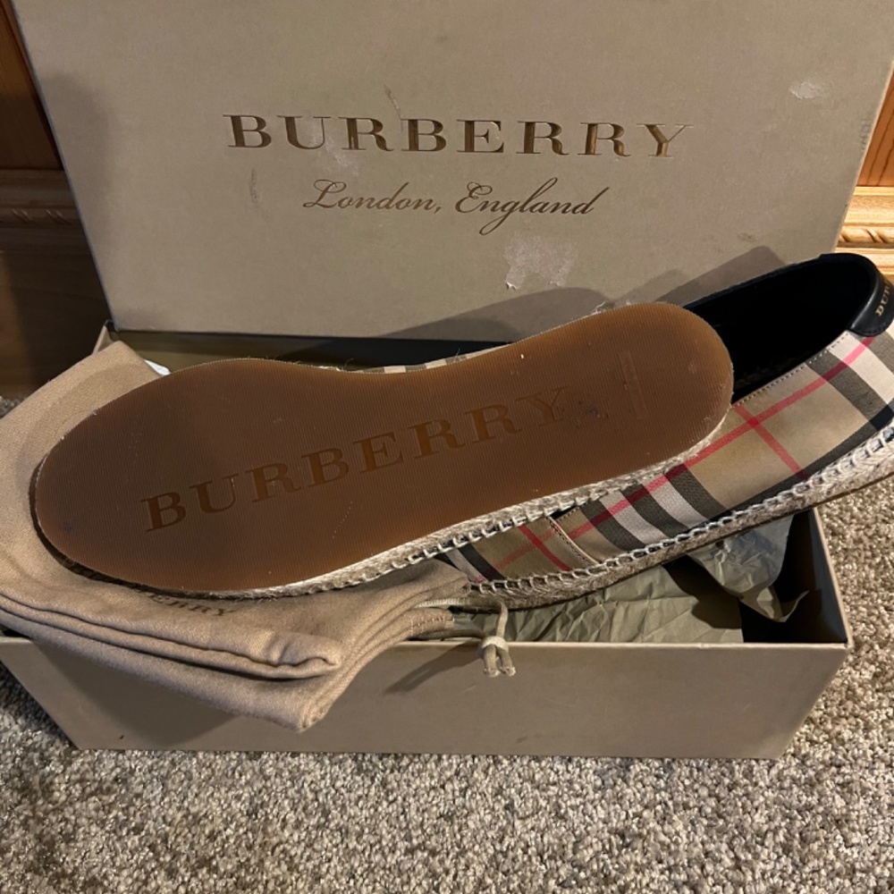 BURBERRY HODGESON CHECK PRINT ESPADRILLES - Picture 2 of 5